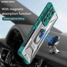 For Samsung Galaxy S21 Ultra 5G PC + TPU Shockproof Phone Case with Metal Ring Holder(Green) - 6