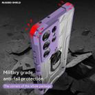 For Samsung Galaxy S21 Ultra 5G PC + TPU Shockproof Phone Case with Metal Ring Holder(Purple) - 7