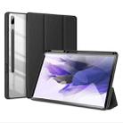 For Samsung Galaxy Tab S8 Plus/S7 Plus/S7 FE DUX DUCIS TOBY Series Horizontal Flip Tablet Case(Black) - 1