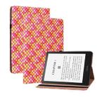 For Amazon Kindle Paperwhite 5 Color Weave Smart Leather Tablet Case(Rose Red) - 1