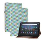 For Amazon Kindle Fire HD8 2020 Color Weave Smart Leather Tablet Case(Rainbow) - 1