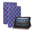 For Amazon Kindle Fire HD10 2021/HD10 Plus 2021 Color Weave Smart Leather Tablet Case(Blue) - 1