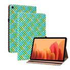 For Samsung Galaxy Tab A7 10.4 2020 Color Weave Smart Leather Tablet Case(Green) - 1