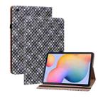 For Samsung Galaxy Tab S6 Lite Color Weave Smart Leather Tablet Case(Black) - 1