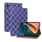 For Xiaomi Pad 5 / 5 Pro Color Weave Smart Leather Tablet Case(Blue) - 1