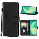 Leather Phone Case For Huawei nova Y60(Black) - 1