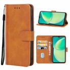 Leather Phone Case For Huawei nova Y60(Brown) - 1