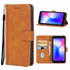 Leather Phone Case For Tecno Pop 2 F(Brown) - 1