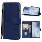 Leather Phone Case For vivo iQOO 7 India(Blue) - 1