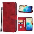 Leather Phone Case For vivo Y76 5G(Red) - 1