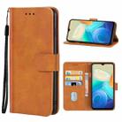 Leather Phone Case For vivo Y76 5G(Brown) - 1