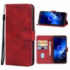 Leather Phone Case For Alcatel 1C(Red) - 1