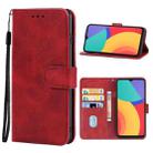 Leather Phone Case For Alcatel 1S(Red) - 1