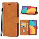 Leather Phone Case For Alcatel 1S(Brown) - 1