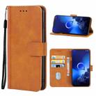 Leather Phone Case For Alcatel 3x 2019(Brown) - 1