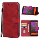 Leather Phone Case For BQ Aquaris M5(Red) - 1