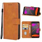 Leather Phone Case For BQ Aquaris M5(Brown) - 1