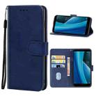 Leather Phone Case For Sharp Aquos Sense 3 Plus(Blue) - 1