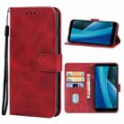 Leather Phone Case For Sharp Aquos Sense 3 Plus(Red) - 1