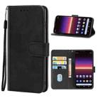 Leather Phone Case For Sony Ericsson Xperia 10 II(Black) - 1