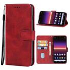 Leather Phone Case For Sony Ericsson Xperia 10 II(Red) - 1