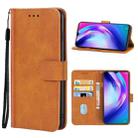 Leather Phone Case For Tecno Pouvoir 4 Pro(Brown) - 1