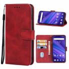 Leather Phone Case For UMIDIGI A5 Pro(Red) - 1
