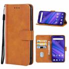 Leather Phone Case For UMIDIGI A5 Pro(Brown) - 1