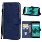 Leather Phone Case For Wiko Wim Lite(Blue) - 1