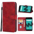 Leather Phone Case For Wiko Wim Lite(Red) - 1