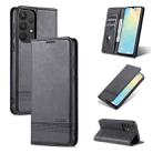 For Samsung Galaxy A33 5G AZNS Magnetic Calf Texture Horizontal Flip Leather Phone Case(Black) - 1