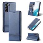 For Samsung Galaxy S22 AZNS Magnetic Calf Texture Horizontal Flip Leather Phone Case(Dark Blue) - 1