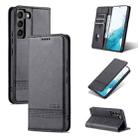 For Samsung Galaxy S22 AZNS Magnetic Calf Texture Horizontal Flip Leather Phone Case(Black) - 1