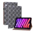 For iPad mini 6 Color Weave Smart Leather Tablet Case(Black) - 1