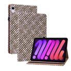 For iPad mini 6 Color Weave Smart Leather Tablet Case(Brown) - 1