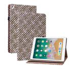 Color Weave Smart Leather Tablet Case For iPad Pro 9.7 2018 / 2017(Brown) - 1