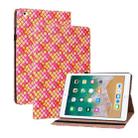 Color Weave Smart Leather Tablet Case For iPad Pro 9.7 2018 / 2017(Rose Red) - 1