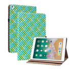 Color Weave Smart Leather Tablet Case For iPad Pro 9.7 2018 / 2017(Green) - 1