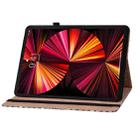 Color Weave Smart Leather Tablet Case For iPad Pro 11 2021 / 2020 / 2018 / Air 2020 10.9 (Brown) - 4