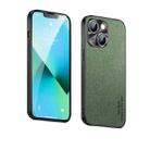 Suede Leather Phone Case For iPhone 13(Matcha Green) - 1