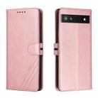 For Google Pixel 6a Cow Texture Leather Phone Case(Rose Gold) - 1