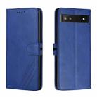 For Google Pixel 6a Cow Texture Leather Phone Case(Blue) - 1