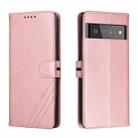 For Google Pixel 6 Pro Cow Texture Leather Phone Case(Rose Gold) - 1