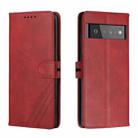 For Google Pixel 6 Pro Cow Texture Leather Phone Case(Red) - 1