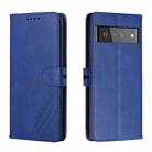 For Google Pixel 6 Pro Cow Texture Leather Phone Case(Blue) - 1