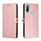 For Motorola Moto E20 Cow Texture Leather Phone Case(Rose Gold) - 1