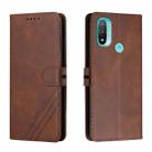 For Motorola Moto E20 Cow Texture Leather Phone Case(Brown) - 1