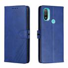 For Motorola Moto E20 Cow Texture Leather Phone Case(Blue) - 1