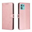 For Motorola Edge 20 Lite Cow Texture Leather Phone Case(Rose Gold) - 1