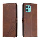 For Motorola Edge 20 Lite Cow Texture Leather Phone Case(Brown) - 1